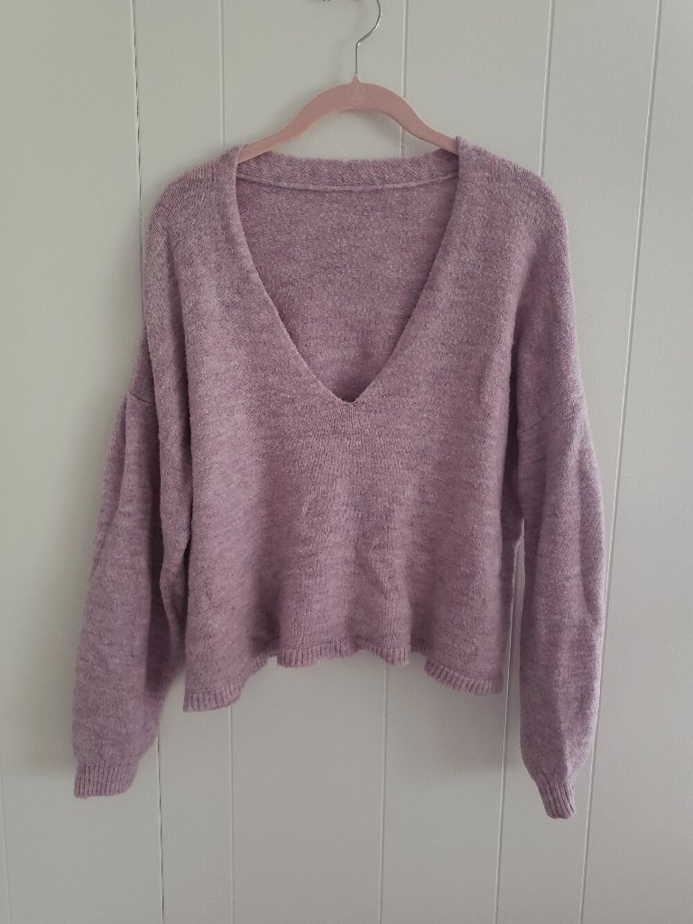 Unknown Brand Purple Long Sleeve Crop Top